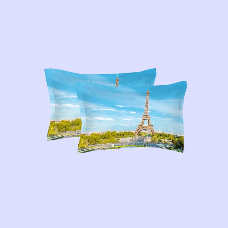 Комплект постельного белья с изображением Эйфелевой башни 3 предмета|bed linen|king size