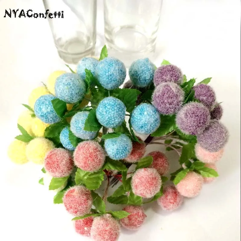 Искусственная тычинка NYAC 120 шт. 1 5-2 см из пенопласта букет искусственных ягод
