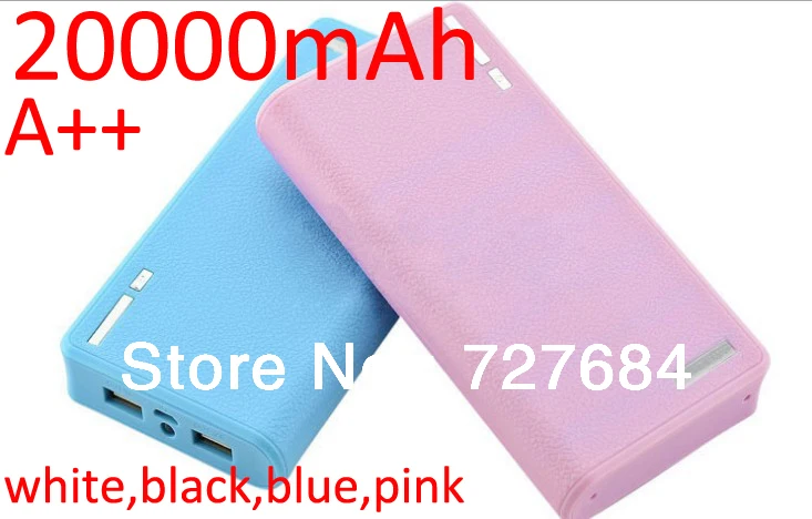 Free Shipping 2USB port Power Bank 20000mAh External Battery pack and charger for iphone 5 4S / SAMSUNG Galaxy SIV S4 HTC One | Мобильные
