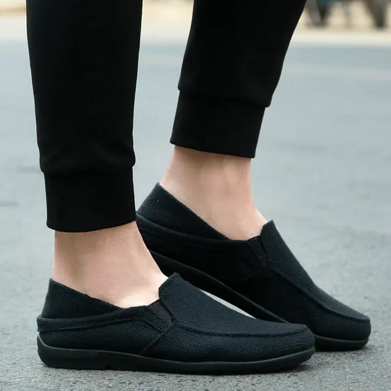 men Summer male Hemp Insole Fisherman Shoes Graffiti stripe Espadrille Casual Boy Canvas Driving Loafers Flats D11-28 | Обувь