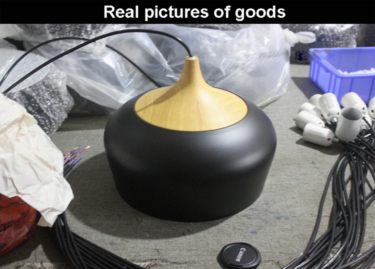 Современный подвесной светильник из древесины дуба лампа E27 деревянный белый