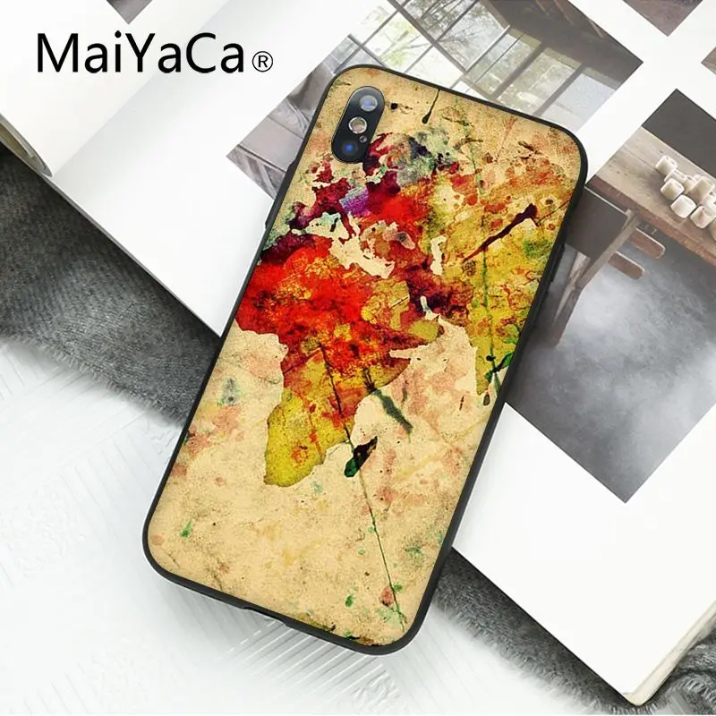 A6 MaiYaCa путешествие в мире карта самолет план чехол для телефона для iphone 11 Pro 11Pro Max 8 7 6 6S Plus X XS MAX 5 5S SE XR - Цвет: A6
