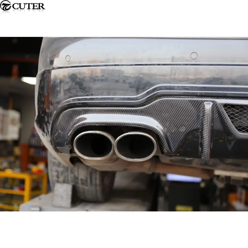 W204 C180 C200 C63 V стиль углеродное волокно Автомобильный задний бампер диффузор губа