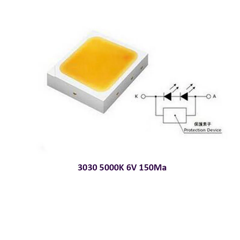 Регистратор Air Mail Бесплатная доставка SMD LED 3030 6V 150ma 1W 5000K 50 шт./лот белый