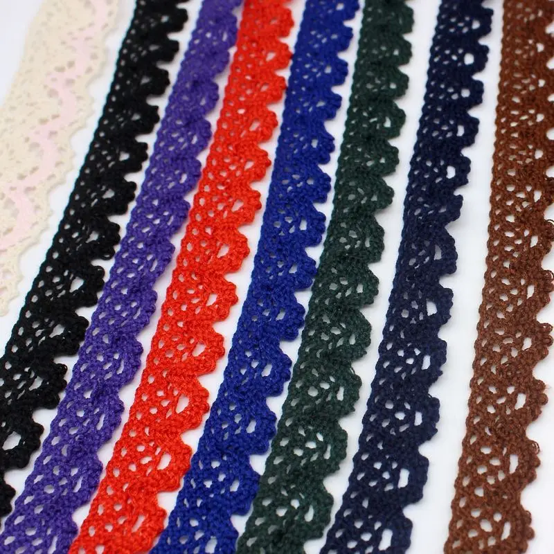Meetee 10yards/lot 1.1CM White Cotton Lace Fabric Coloured Pure Accessories DIY Sofa Table Cloth Curtain Decorative ZK5028 | Дом и сад