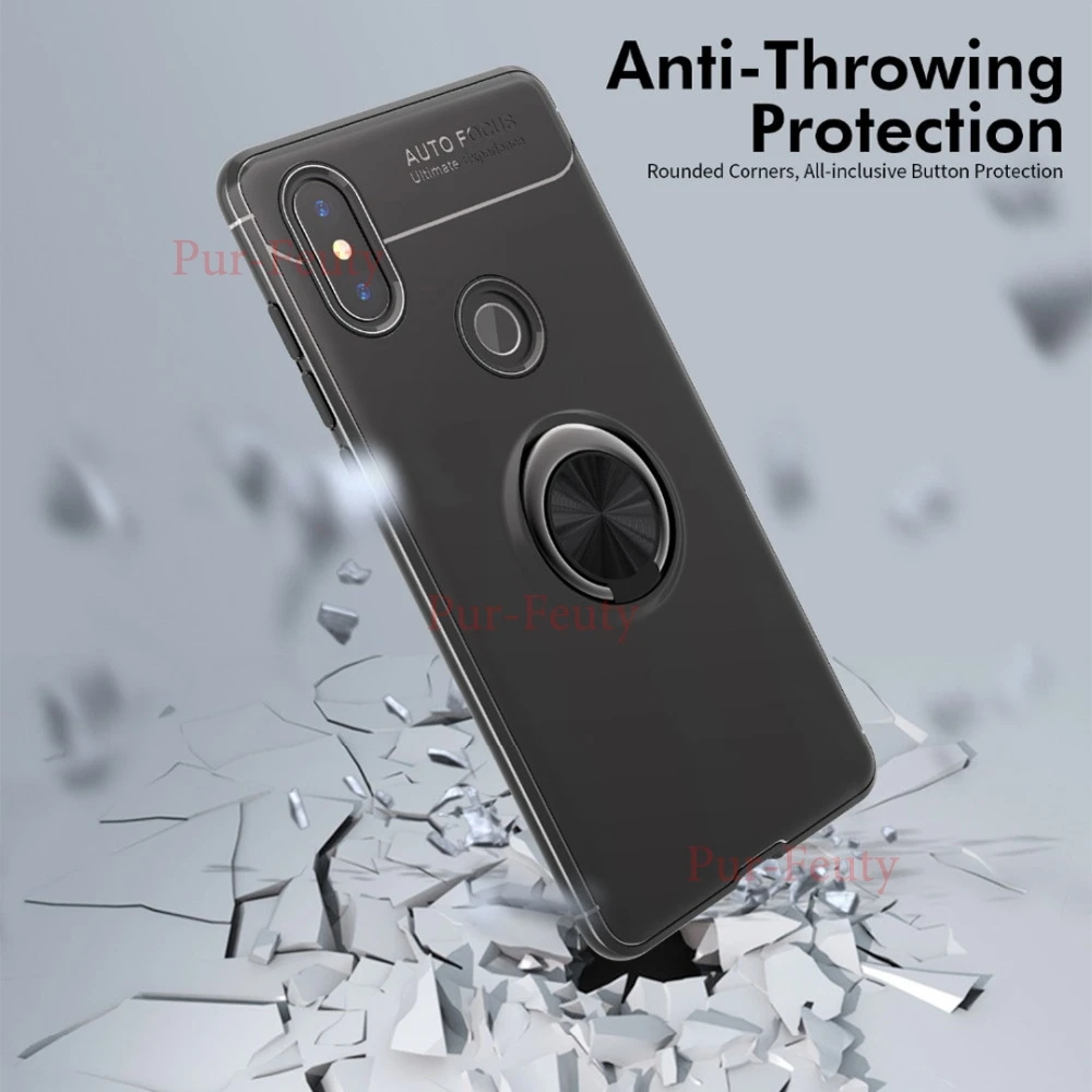 Чехол из ТПУ Для Xiaomi Mi 8 SE 6 6X 5X A1 A2 Max Mix 2 2S Note 3 360 с кольцом на палец для Xiao mi8 M i8 M1803E1T