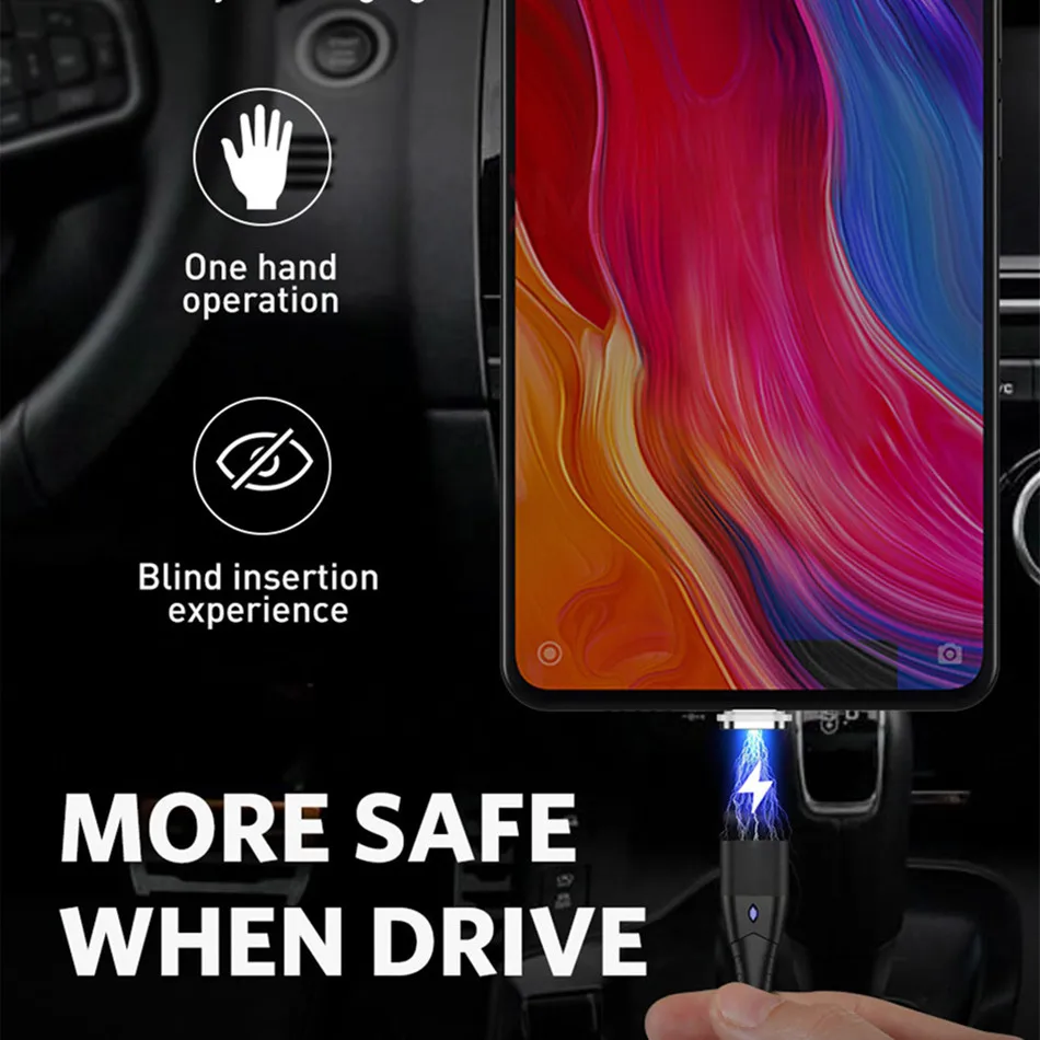 1 м 3A Магнитный зарядный кабель Micro USB для Xiaomi iphone XR XS Max X магнитное зарядное