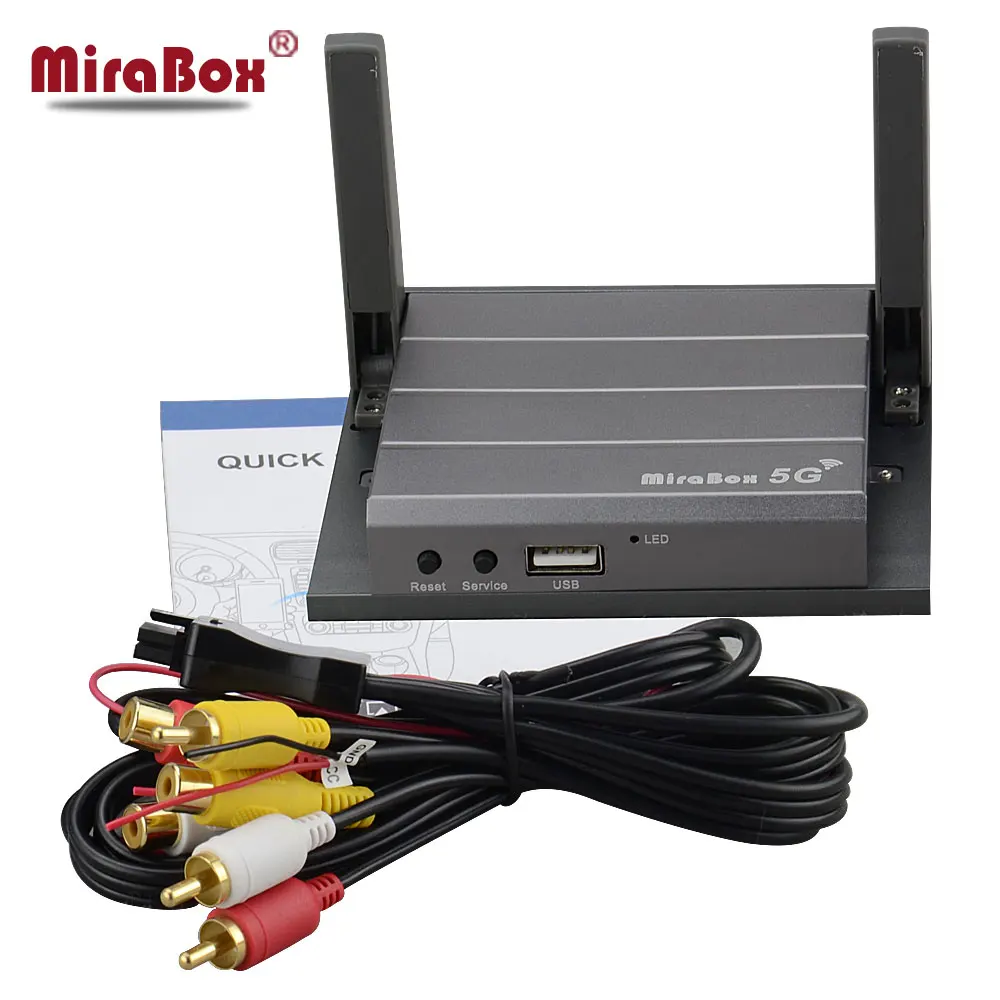 Mirabox 5G для автомобиля беспроводной доступ в Интернет Mirrorlink коробка поддерживает