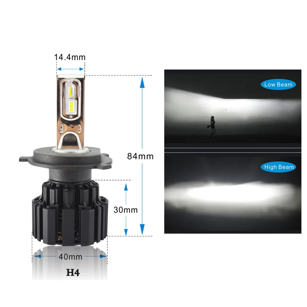 2 шт. H4 9003 100 W 13600LM P9 светодиодный фары с чипом CSP белый 6000 К H/L луч спереди