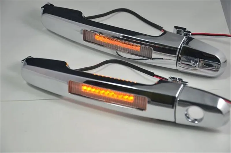 

Светодиодные дневные фонари, указатели поворота, 4 дверная ручка, крышка толкателя, подходит для Toyota Corolla 2003-2012 Innova 2003-2012, светодиодная ручка