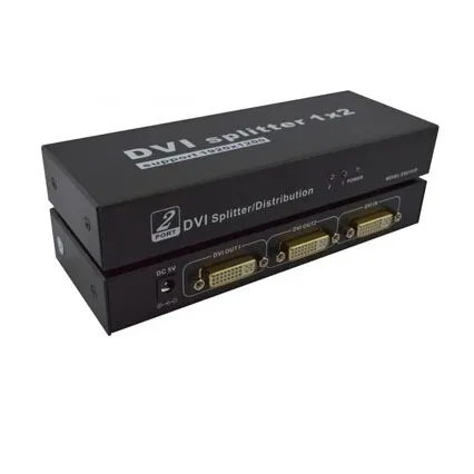 1 в 2 out DVI-I DVI 24 + 5 KVM переключатель сплиттер 1200P для ПК Хост монитора проектора |