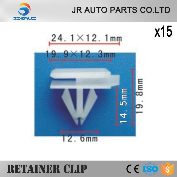 

15 X OE White Rocker Moulding Nylon Clip Retainer Fastener 10323057 For GM Pontiac