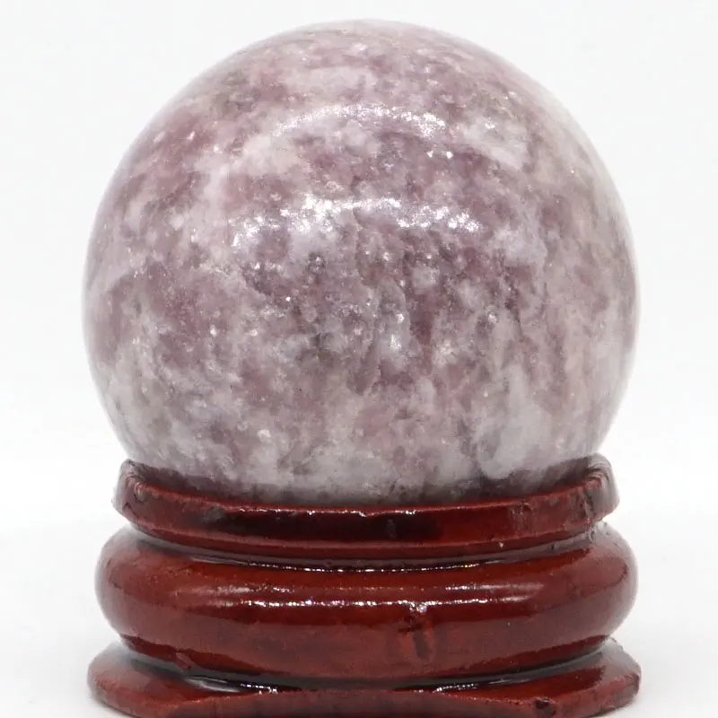 Lilac Lepidolite Натуральный смешанный камень шар Натуральная Минеральная кварцевая Сфера массаж рук хрустальный шар Исцеление фэн-шуй домашний декор аксессуар 30 мм - Цвет: Lilac Lepidolite
