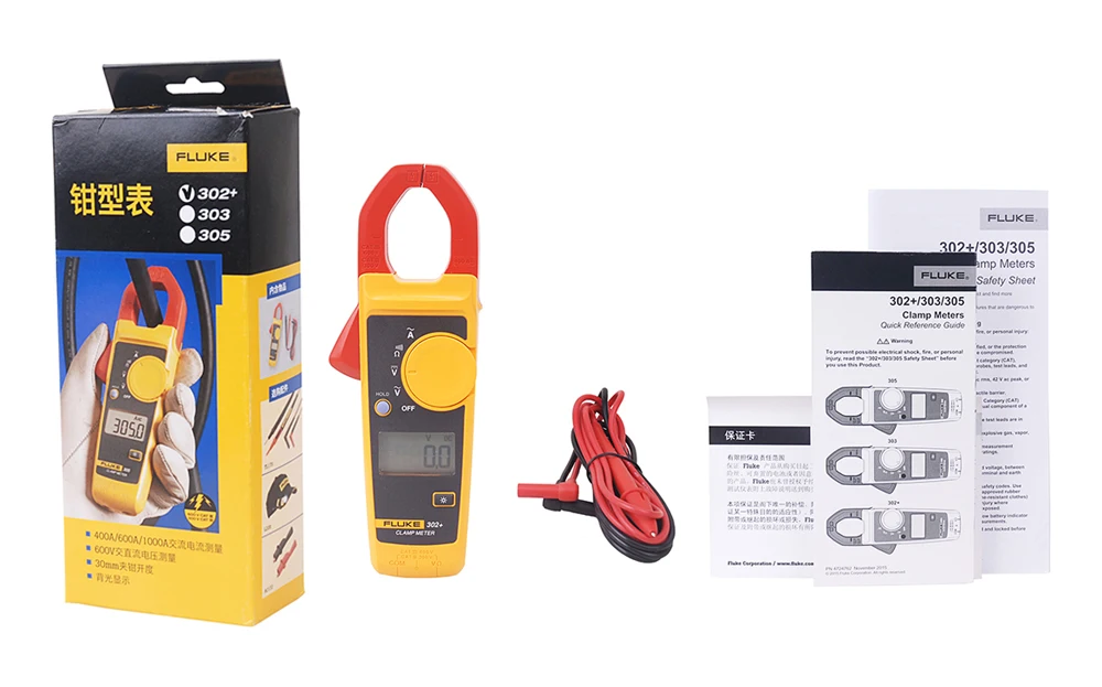 Fluke 302 + цифровой токометр тестер переменного/постоянного тока с Ом измерение