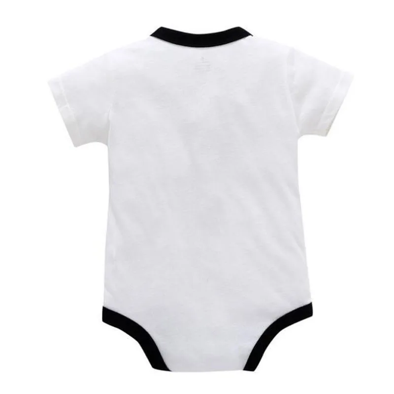 Newborn Baby Clothing Summer Gentleman Rompers 0-12M Infnat Boys Cotton Jumpsuit Male Bebe Body Clothes Tie Print Short Sleeve |