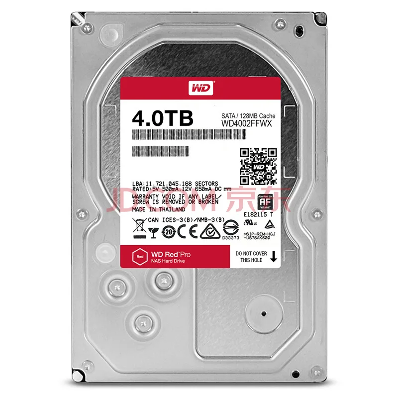 Диск Жесткий WD RED Pro 4 ТБ Сетевой накопитель 3 5 дюйма NAS красный диск 7200 об/мин 256 Мб