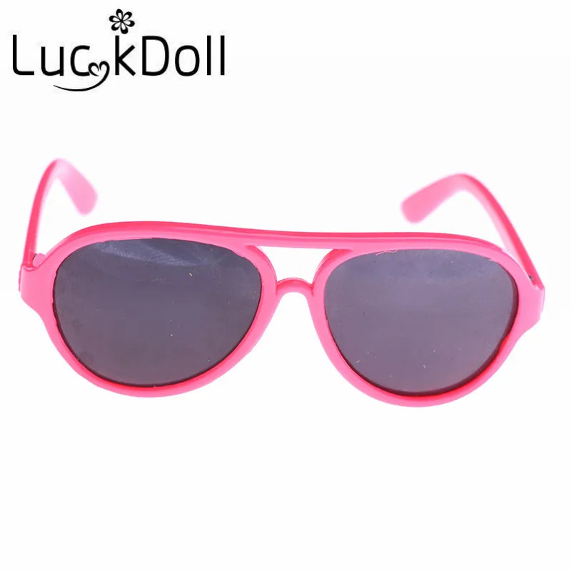 LUCKDOLL эллиптической формы солнцезащитные очки подходят 18 дюймов Американский 43 см детская кукла одежда аксессуары, игрушки для девочек, поколение, подарок на день рождения