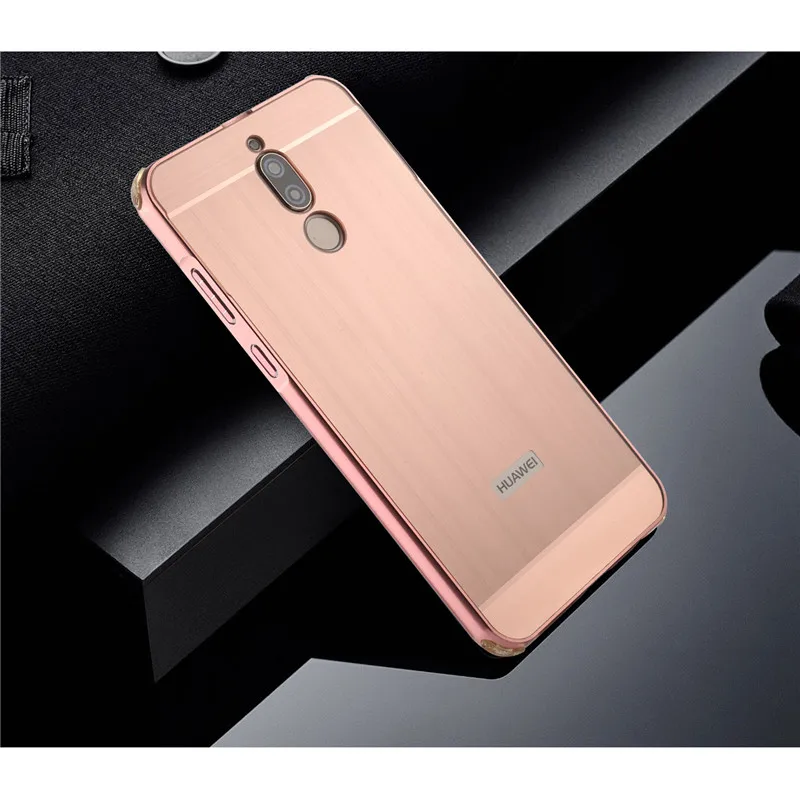 Huawei Mate 10 Lite RNE-L21 Case Plating Metal Frame with Brush Back Cover Hard for Mate10 RNE-L01 RNE L21 |