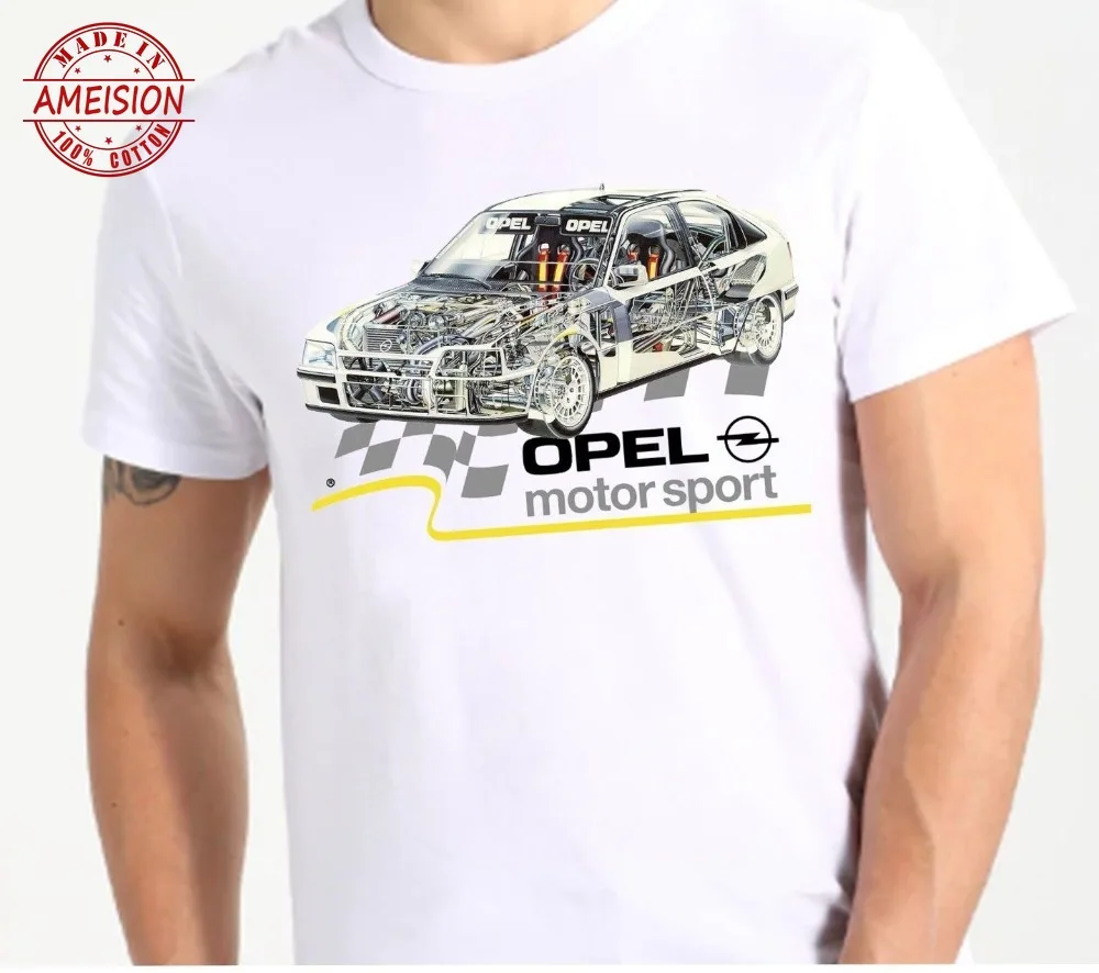 2019 модная летняя футболка Германия Классическая легенда Автомобиль Opel Kadett