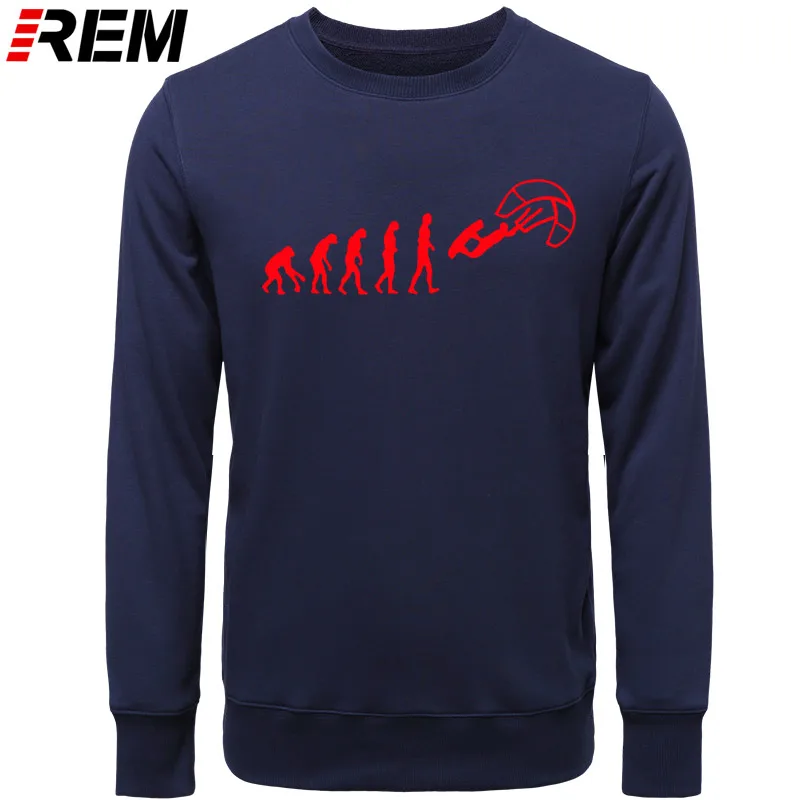 NAVY RED Забавный китесюрф толстовки-Кайт Surfinger Эволюция кайт посадочный принт крутой приталенный с буквенным принтом толстовки, свитшоты - Цвет: NAVY RED