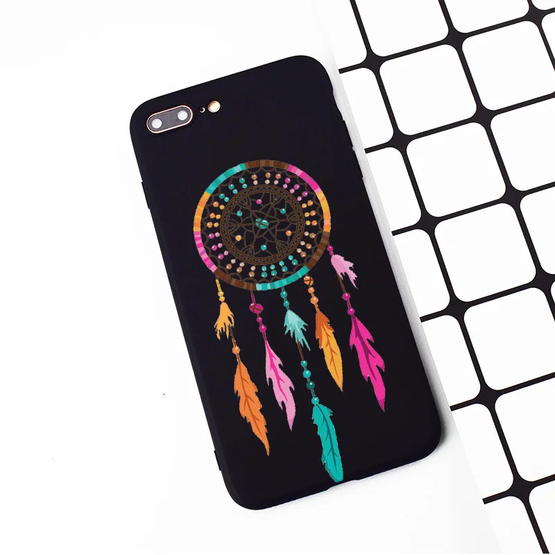 M172 Синий Ловец снов Черный силиконовый чехол для Apple iPhone 11 Pro XR XS Max X 8 7 6 6S Plus 5 5S 5G SE |