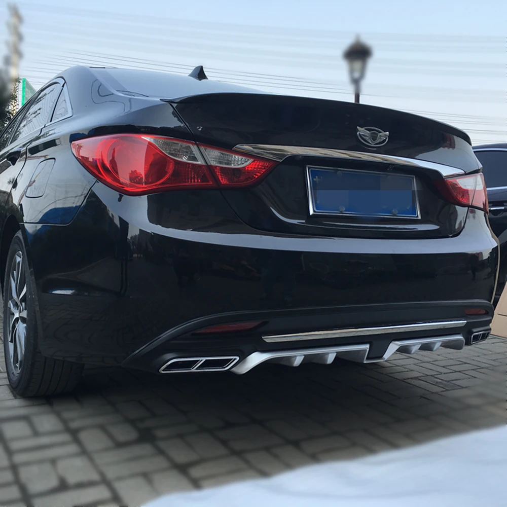 SHCHCG подходит для hyundai Sonata ABS пластик задний спойлер диффузор бампер Защита защитная накладка для автомобиля Стайлинг 1 шт
