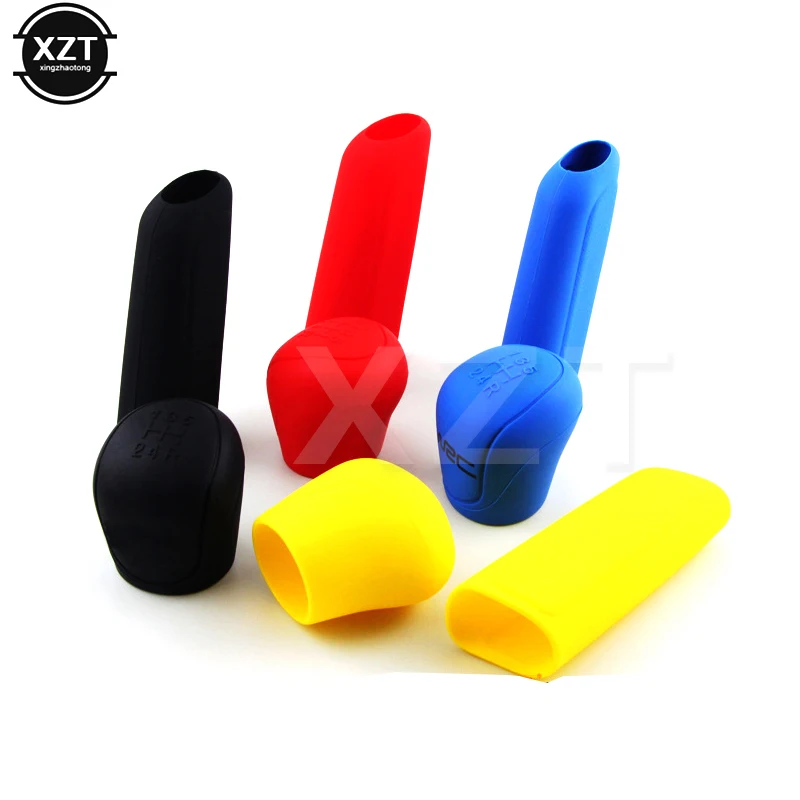1pcs Silicone Gear Shift Knob Cover case for Car Handbrake Hand Brake Universal cases high quality hot sale | Электроника