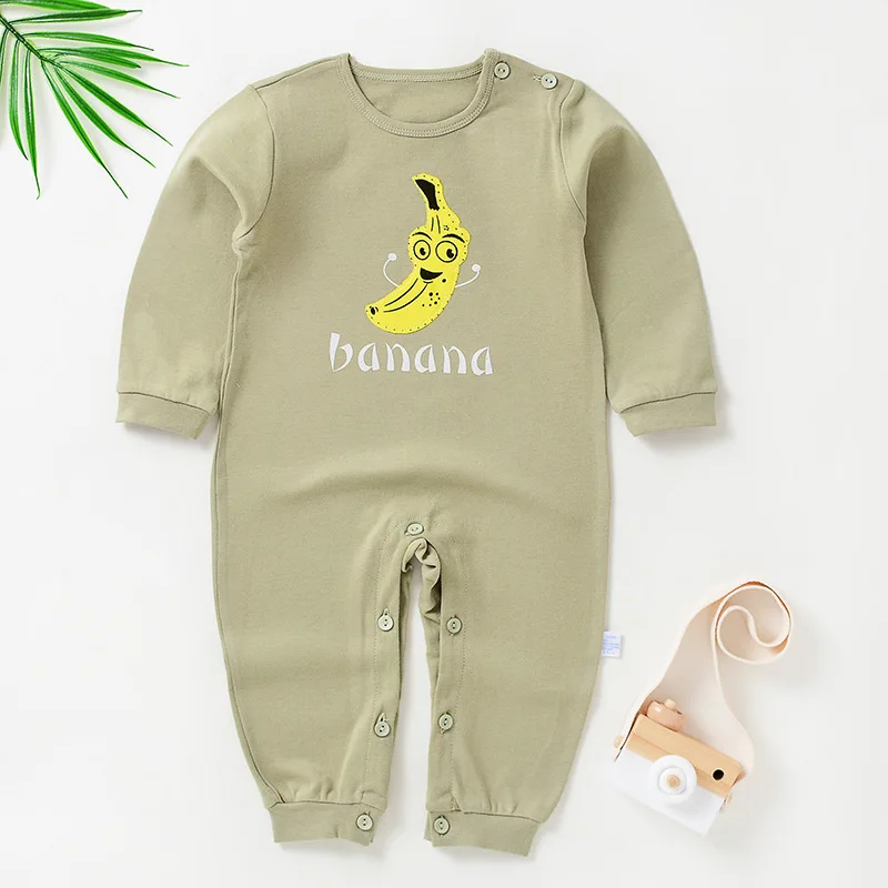 Autumn and winter Newborn Boys Girls long sleeved baby Jumpsuit climbing clothes Pure cotton romper | Мать и ребенок