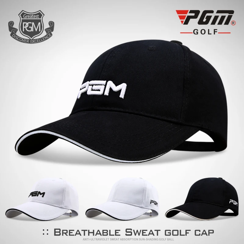 

PGM Golf Men Hat Summer Outdoor Sun Protection Cap Breathable Cotton Golf Baseball Cap Travel Folding Korean Version of The Sun