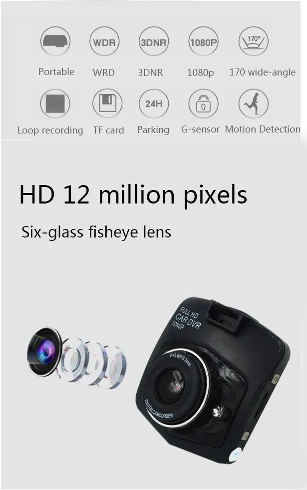PARASOLANT новая Оригинальная мини Автомобильная dvr камера Dashcam Full HD 1080P видео регистратор рекордер g-сенсор ночное видение видеорегистратор