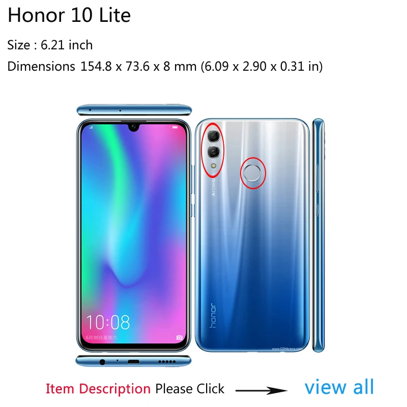 Силиконовый чехол s Honor 10 светильник для Lite задняя крышка Мягкий ТПУ Стразы