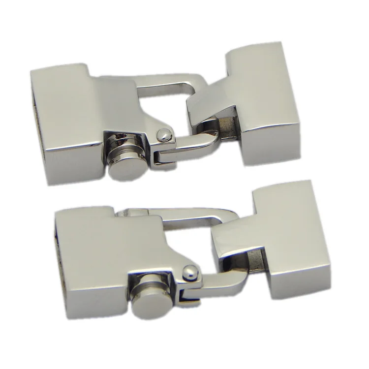 Металлические застежки из нержавеющей стали с отверстием для кожаного шнура