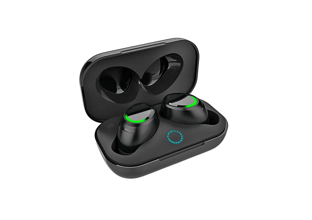 Soaiy, маленькие настоящие беспроводные TWS наушники, 4,2, Bluetooth наушники, гарнитура, глубокий бас, стерео звук, спортивные наушники для samsung Iphone - Цвет: Black