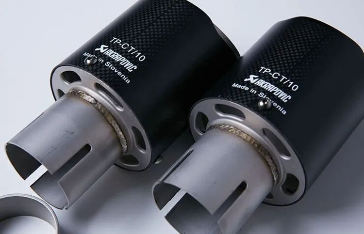 63 мм вход 90 мм выход Akrapovic углеродного волокна выхлопной наконечник/Глушитель для концевых труб из нержавеющей стали автомобиля выхлопные наконечники