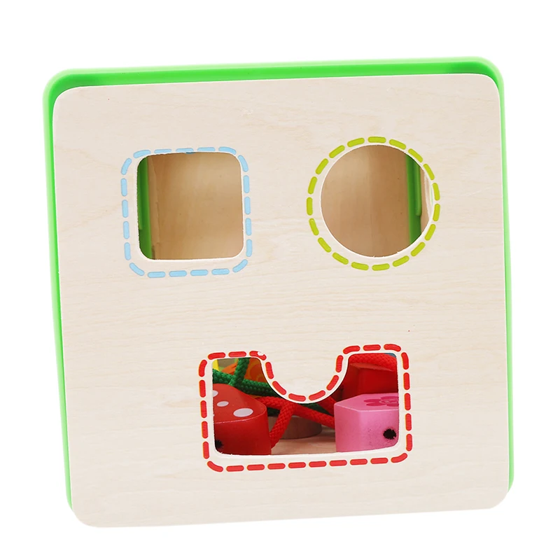 Colorful Wooden Math Around Bead Maze Letters Recognition Abacus Clock Multi-function Four Sides Treasure Chest Education | Игрушки и