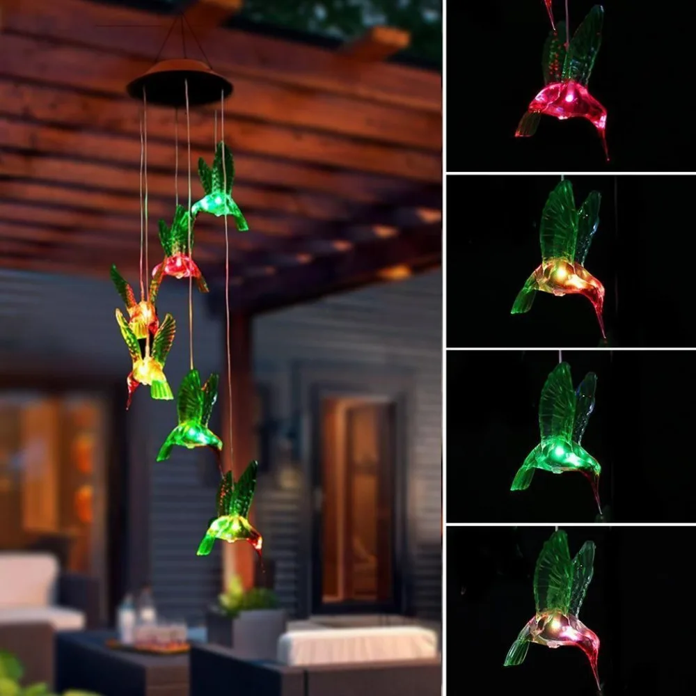 Люстры светсветильник еся меняющие цвет на солнечных батареях для дома сада