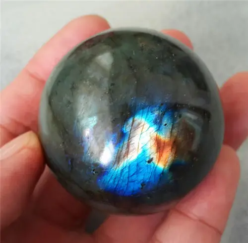 Лабрадорит Сфера целебный Кристалл wicca лабрадоритовый шарик натуральные камни y minerales40-50mm Цвет вспышки