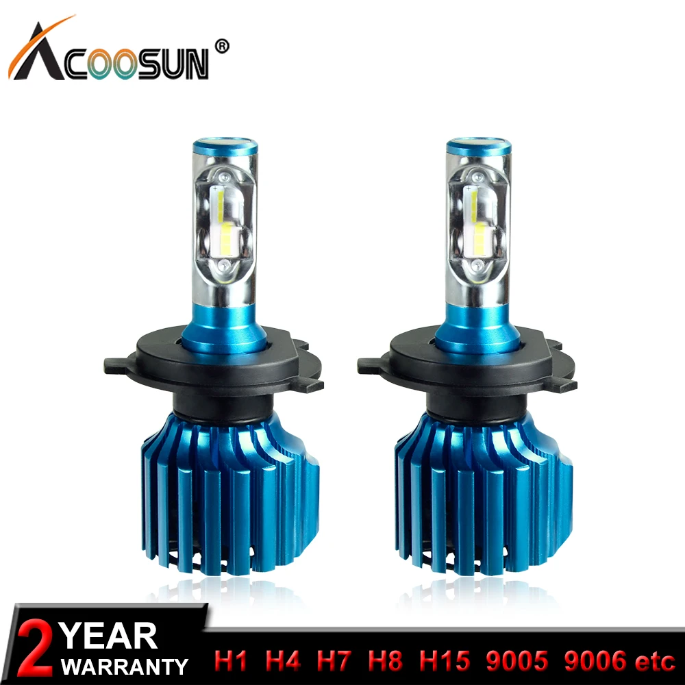 AcooSun 12V 24V H7 светодиодный автомобильный светильник s H4 головной лампы все в одном H11