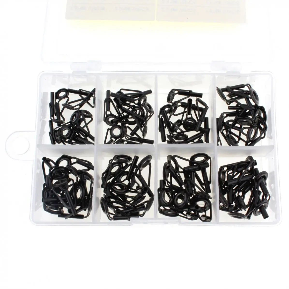 

80Pcs/Lot 8 Sizes Replaceable Fishing Rod Guides Ceramics & Stainless Steel Circle Fishing Rod Accessories Repair Tool with Box