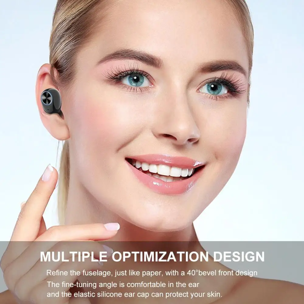 Мини TWS Super Bass Bluetooth 5 0 наушники беспроводные с двойным микрофоном для спорта ПК