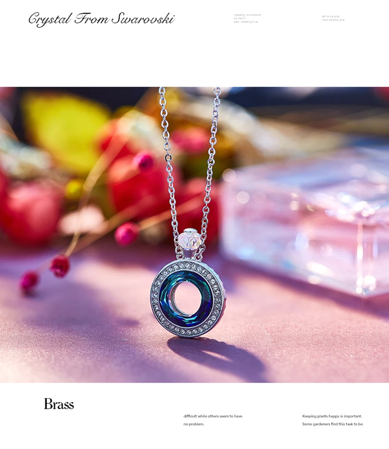 Malanda Новая мода флаконы духов ожерелья для женщин круглые кристаллы от SWAROVSKI Ожерелья Тела Свадебная вечеринка ювелирные изделия подарок