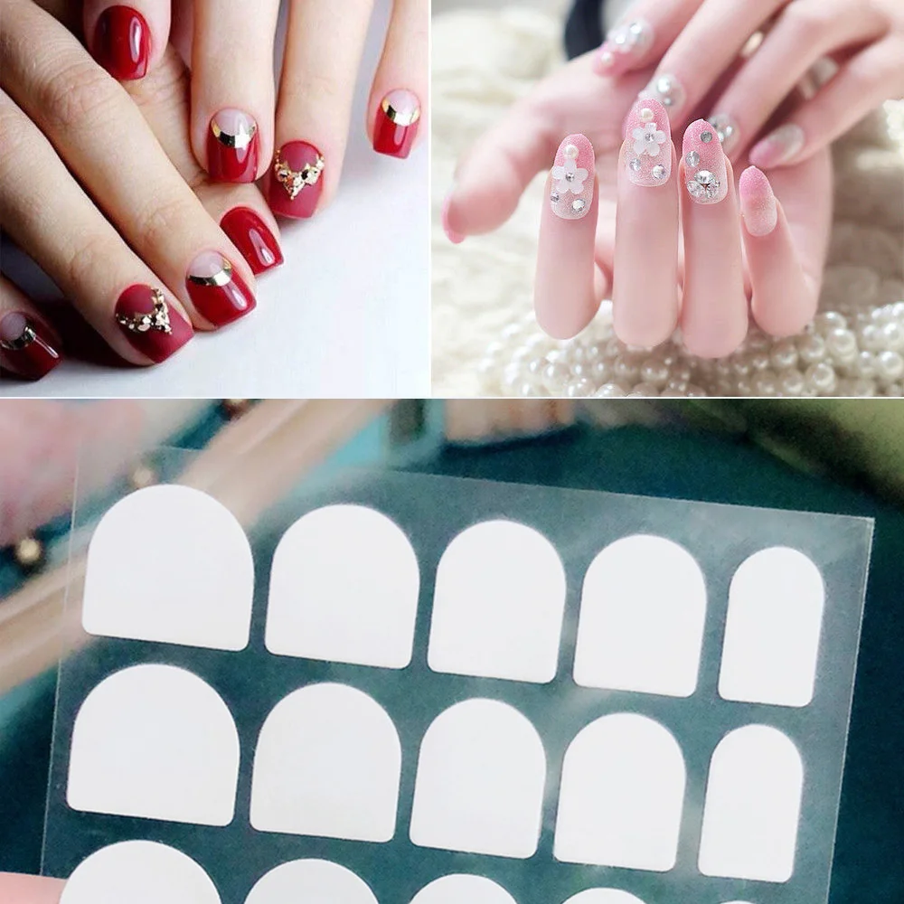 100 шт Сделай Сам ногти маникюр двухсторонние клейкие наклейки для накладных