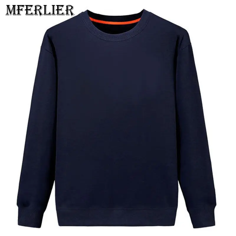MFERLIER, Осень-зима, мужские толстовки, 5XL, 6XL, 7XL, 8XL, большой размер, обхват груди 148 см, Свободные флисовые мужские толстовки, плюс размер, теплая одежда