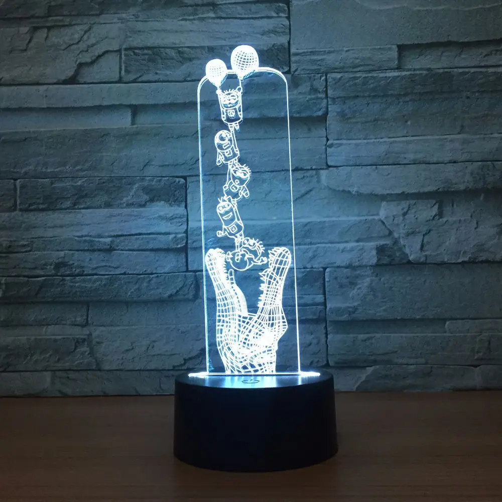 

Creative small yellow man multifunctional sleep 3D small night light touch remote control USB battery ambience Gifts A30