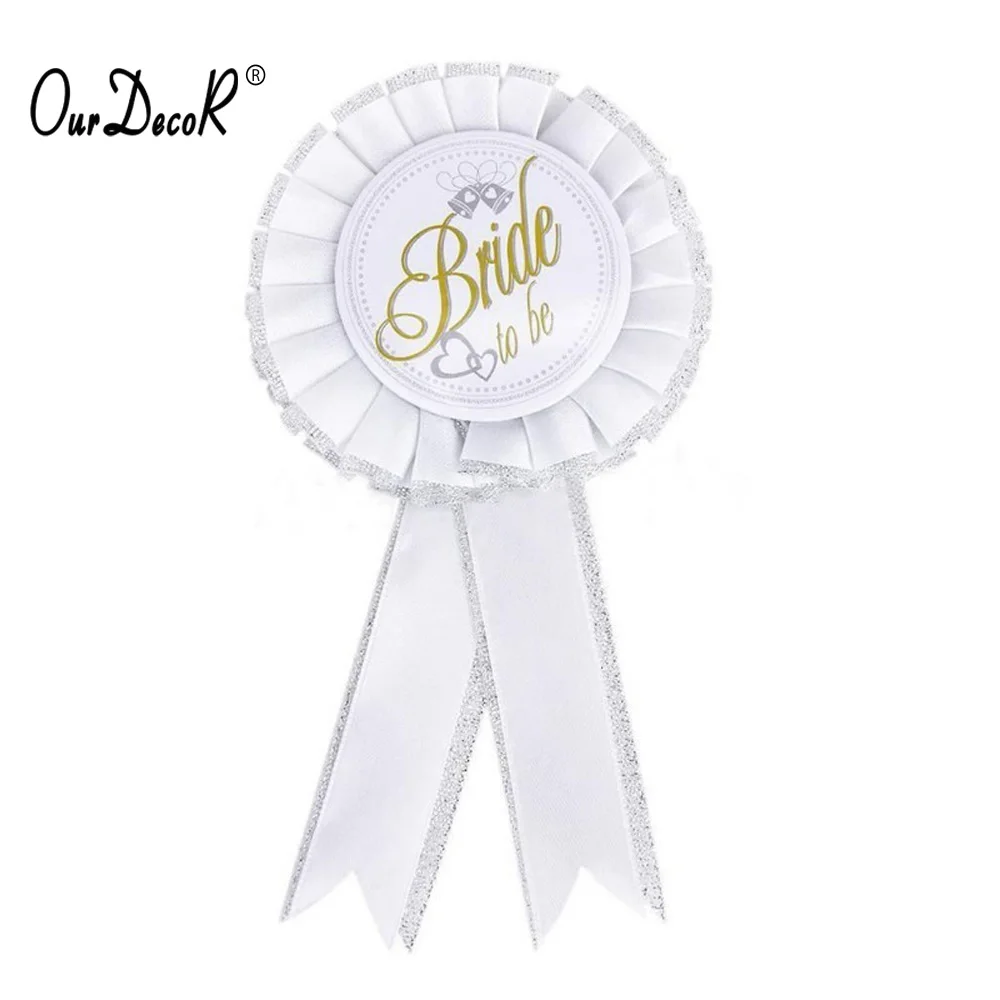 OurDecor курица девичник вечерние белого цвета с надписью &quotbride to be&quot значок розетка