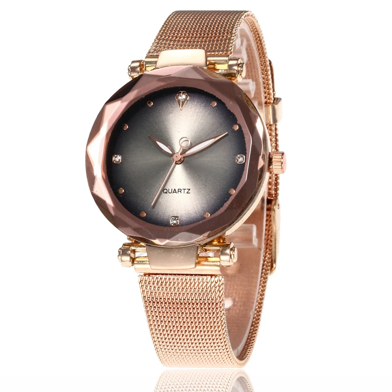 Montre Femme Luxury Wrist Watch Women Watch Ladies Quartz Wristwatches For Woman Clock Female Hours Large Dial PU ladies rose gold wristwatches new luxury brand fashion women s flower dial quartz clock metal mesh watch for female montre femme