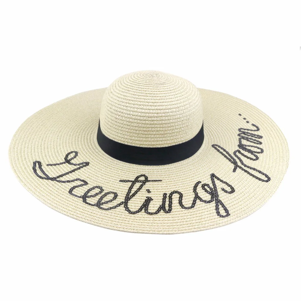 

Fashion Summer Women Sun Hat Ladies Wide Brim Straw Hats Outdoor Foldable Beach Panama Hats Church Hat