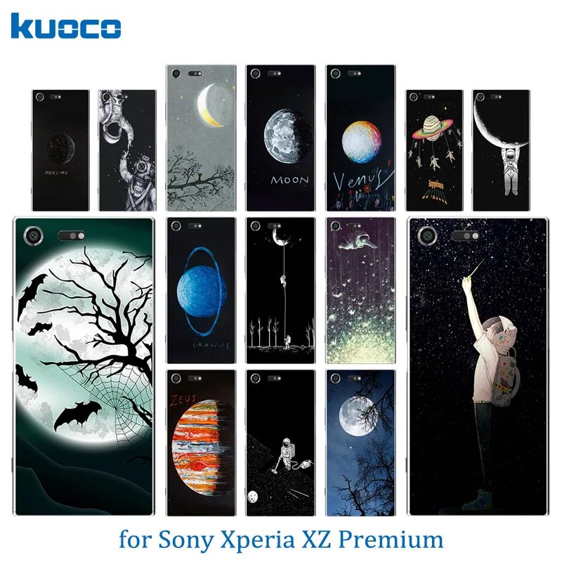 5 46 дюймов для Sony Xperia XZ Премиум чехол телефона с рисунком космическая Луна задняя