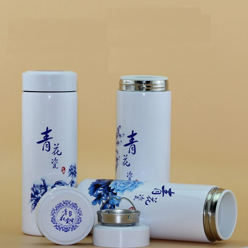 Новая стильная внутренняя термобутылка из фиолетовой глины 380 мл изоляционные