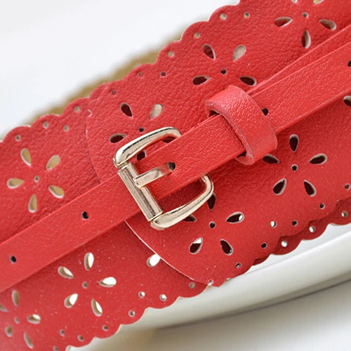 Лидер продаж! Женский модный ремень из искусственной кожи с цветочным узором для